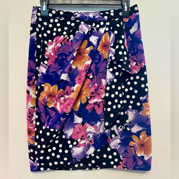 Yoana Baraschi Dresses & Skirts - Yoana Baraschi Floral Polka Dot Pencil Skirt Size 2